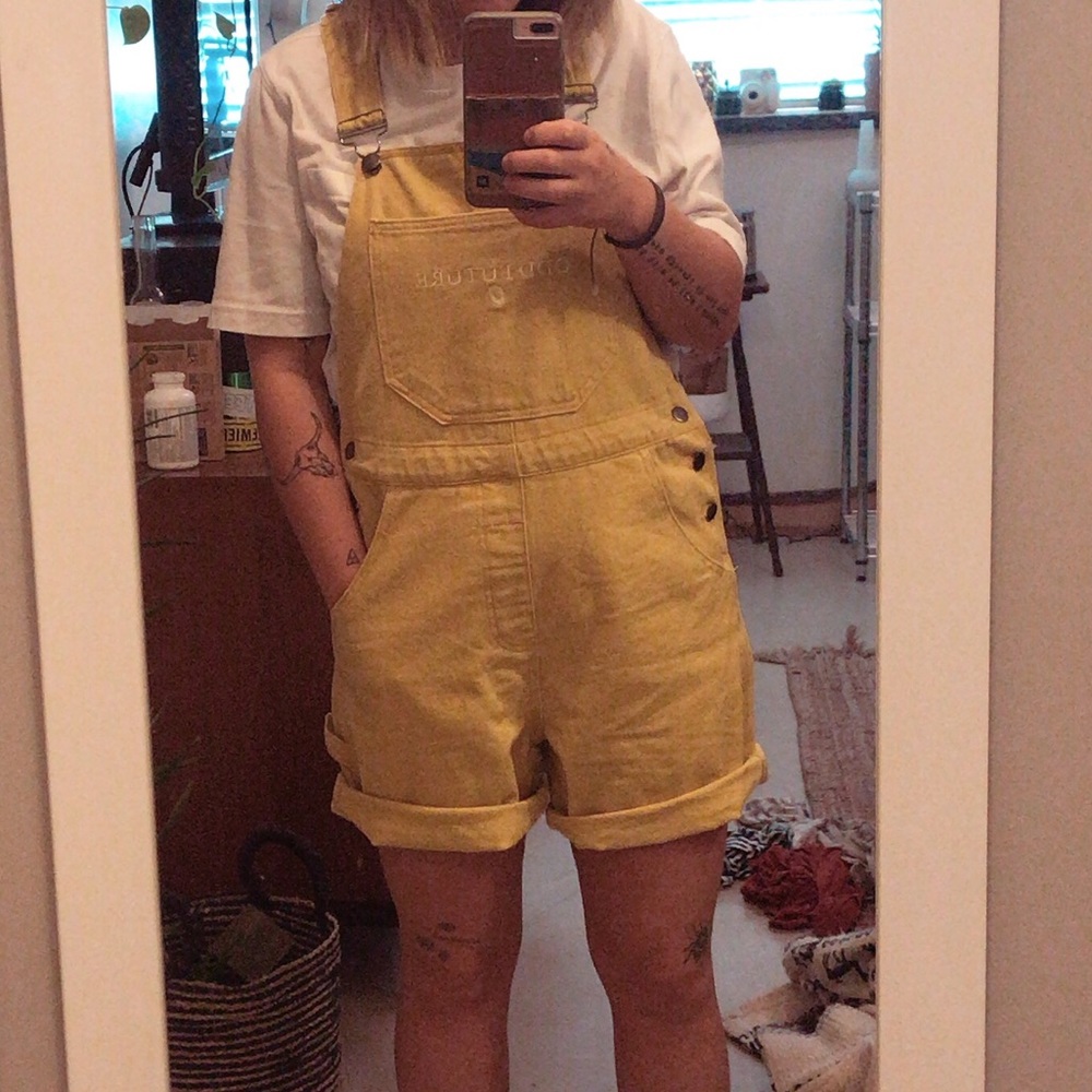 chartreuse odd future shortalls